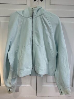 Lululemon Powder Blue Soft Interior Cropped Scuba  Extra Large/Extra Extra Large